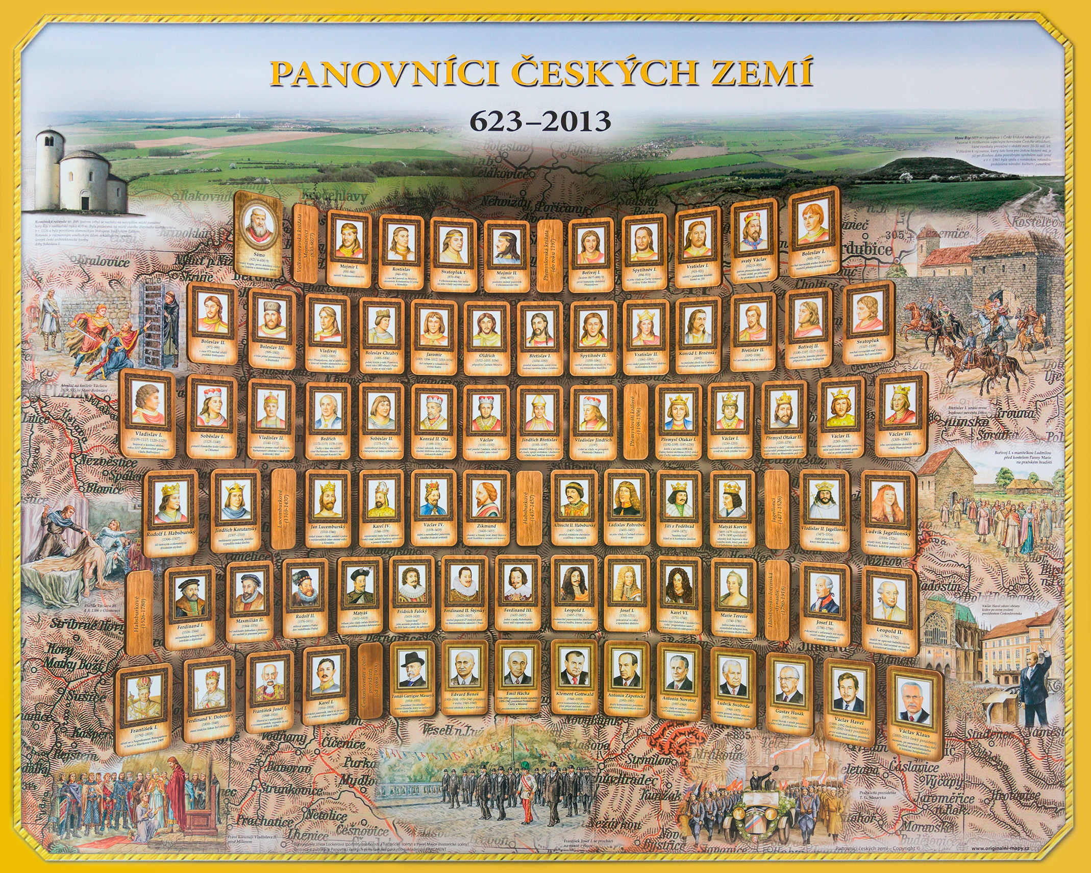 Nástěnný obraz – Panovníci Českých zemí 623-2013 