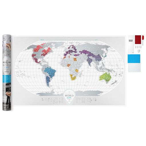 Stírací mapa světa Travel Map Air World – 2. jakost