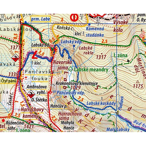 Skládaná mapa Krkonoše a Jizerské hory (401)