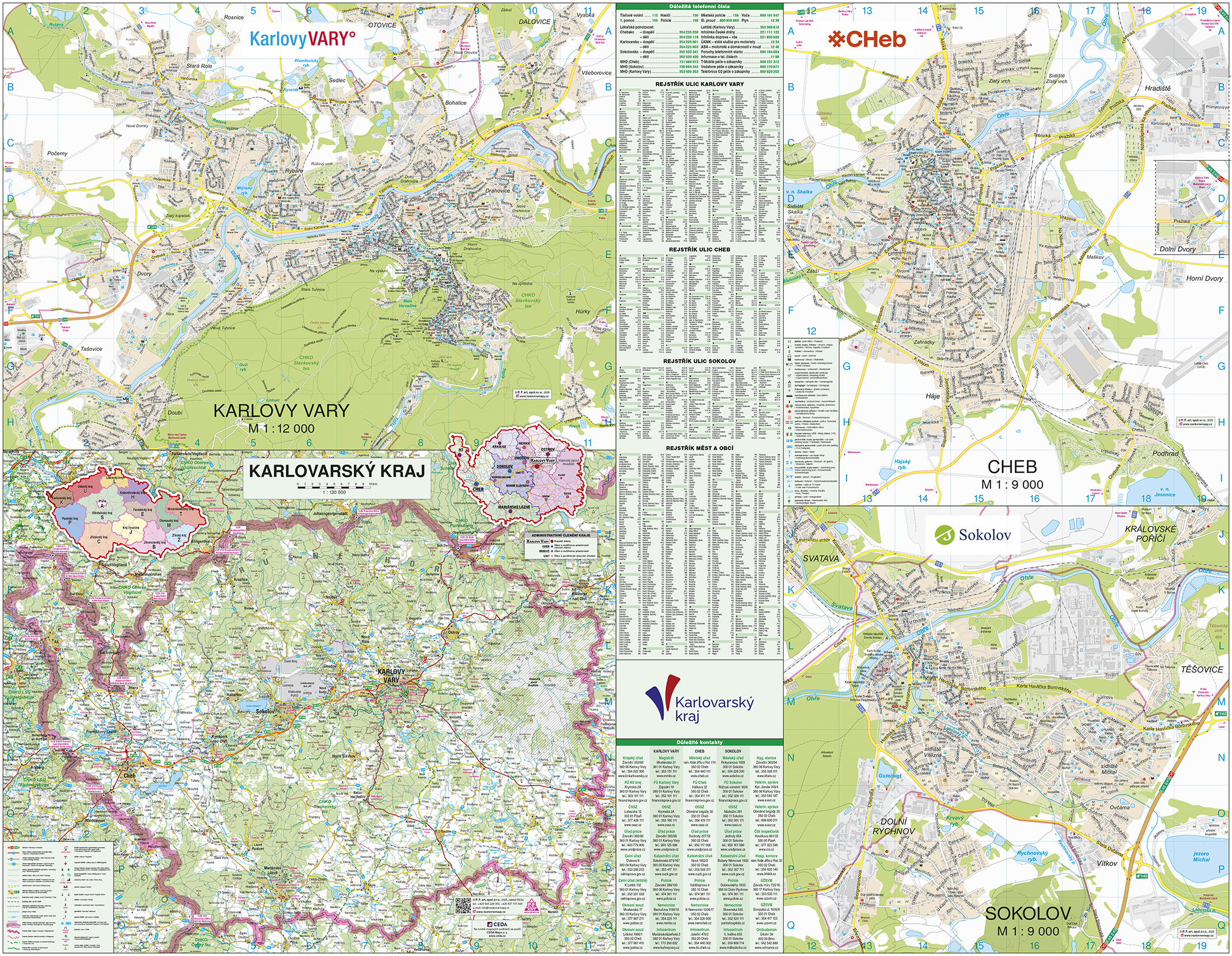 Nástěnná mapa Karlovarský kraj PF130