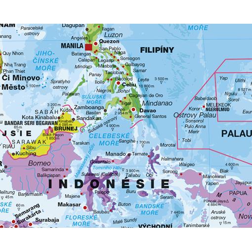 Politická nástěnná mapa světa v ČJ - 2. jakost