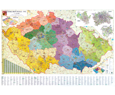 mapa čr podle psč Nástěnná mapa PSČ České Republiky EX250 | Nástěnné mapy.cz