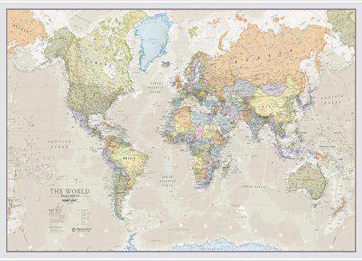 Politická nástěnná mapa světa Classic CE30