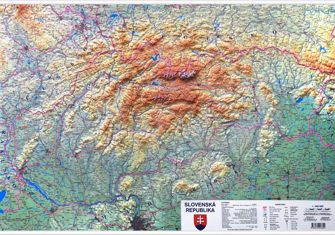 Plastická mapa Slovensko