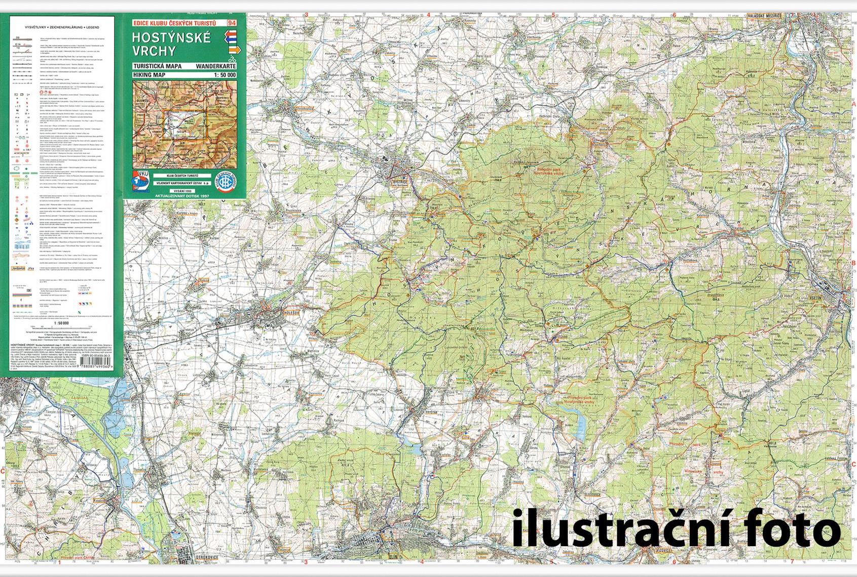 Nástěnná mapa Brdy a Rokycansko - turistická (34)