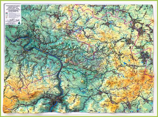 Plastická mapa Českosaské Švýcarsko