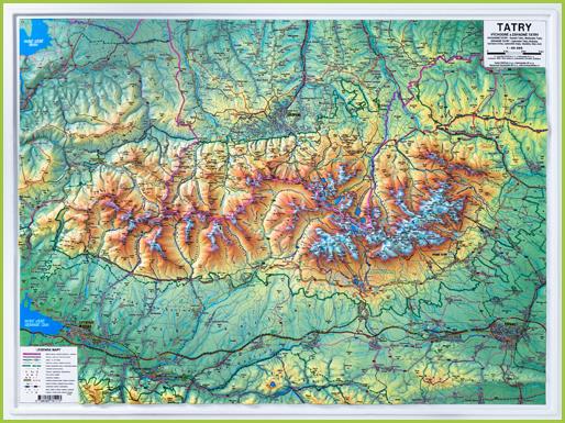 Plastická mapa Tatry